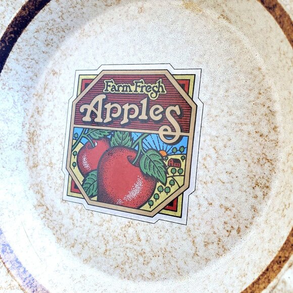 Treasure Craft Vintage Ceramic Stoneware Apple Pie Baking Bowl Country Kitchen - Picture 8 of 8